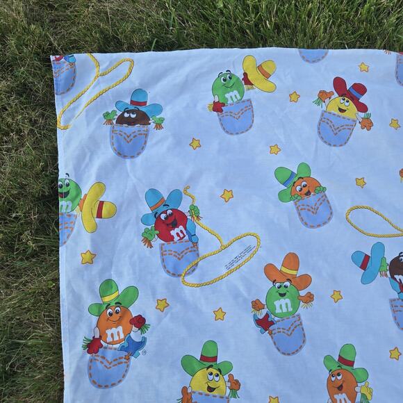 Vintage M&Ms Candy Twin Sheet By Cannon - Picture 5 of 13